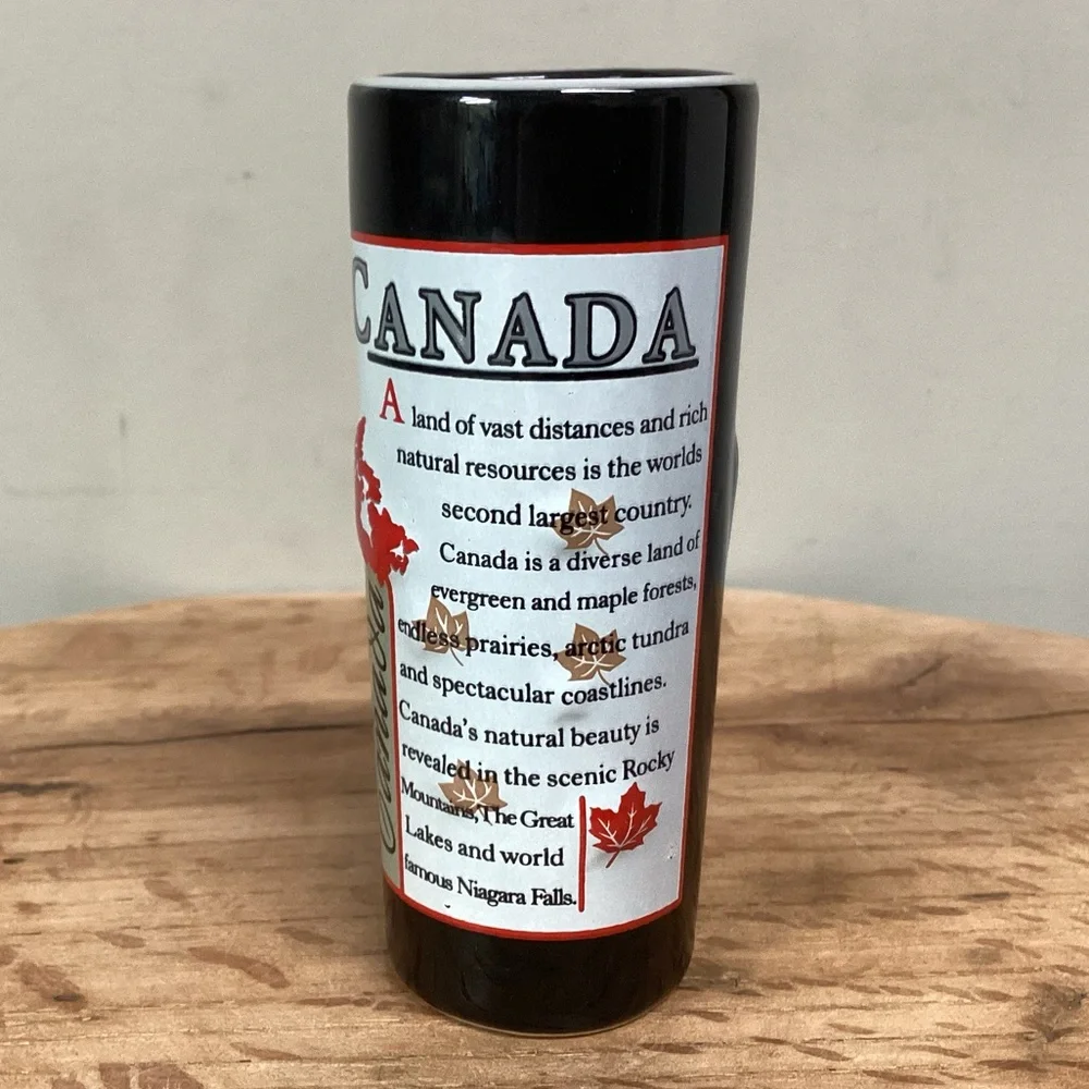 🔴 Vintage - Canadian Shooter / Double Shot Glass Souvenir from 80s or 90s Rare
